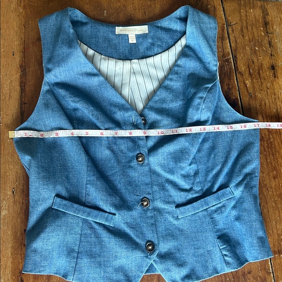 Monteau Los Angeles Chambray Vest & Skirt Set | Size M 💙 - Picture 15 of 16